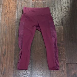 Burgundy leggings